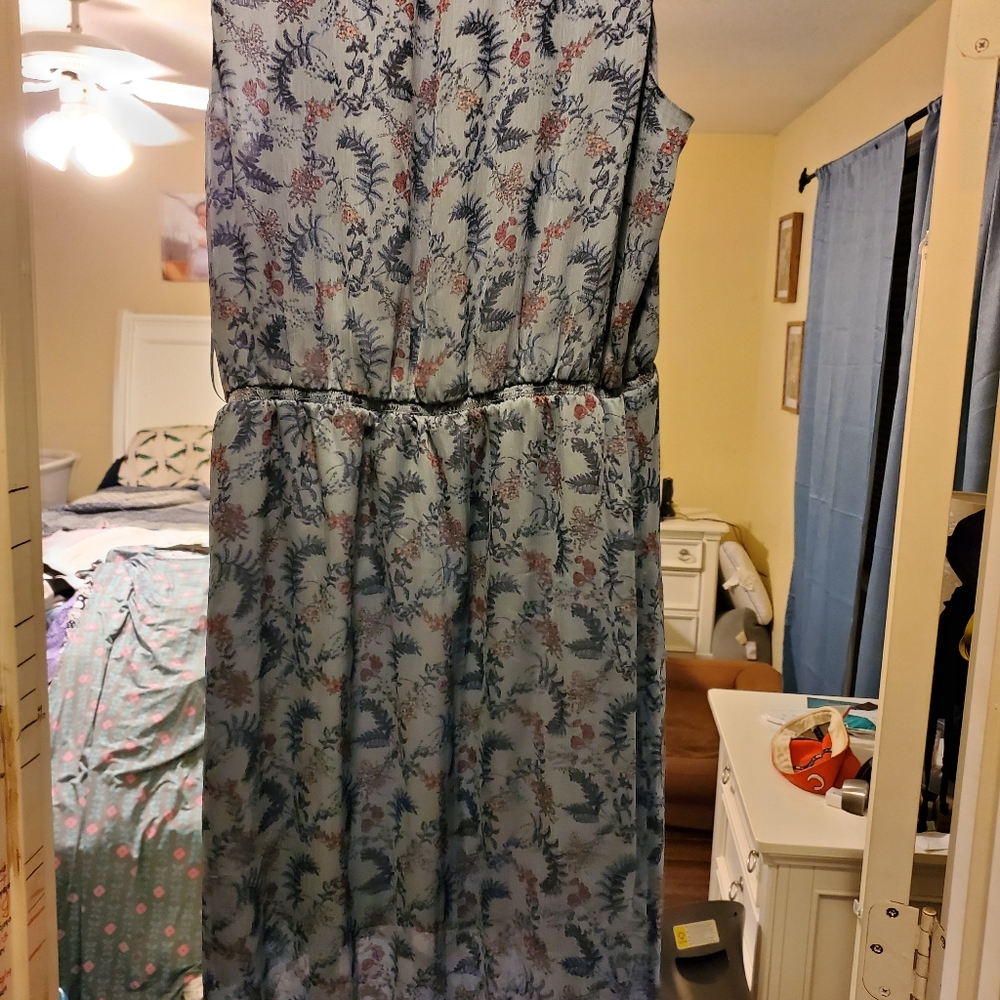 Blue floral dress